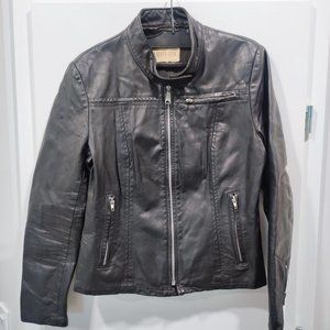 Leather Attic moto leather jacket black women's size 7/8